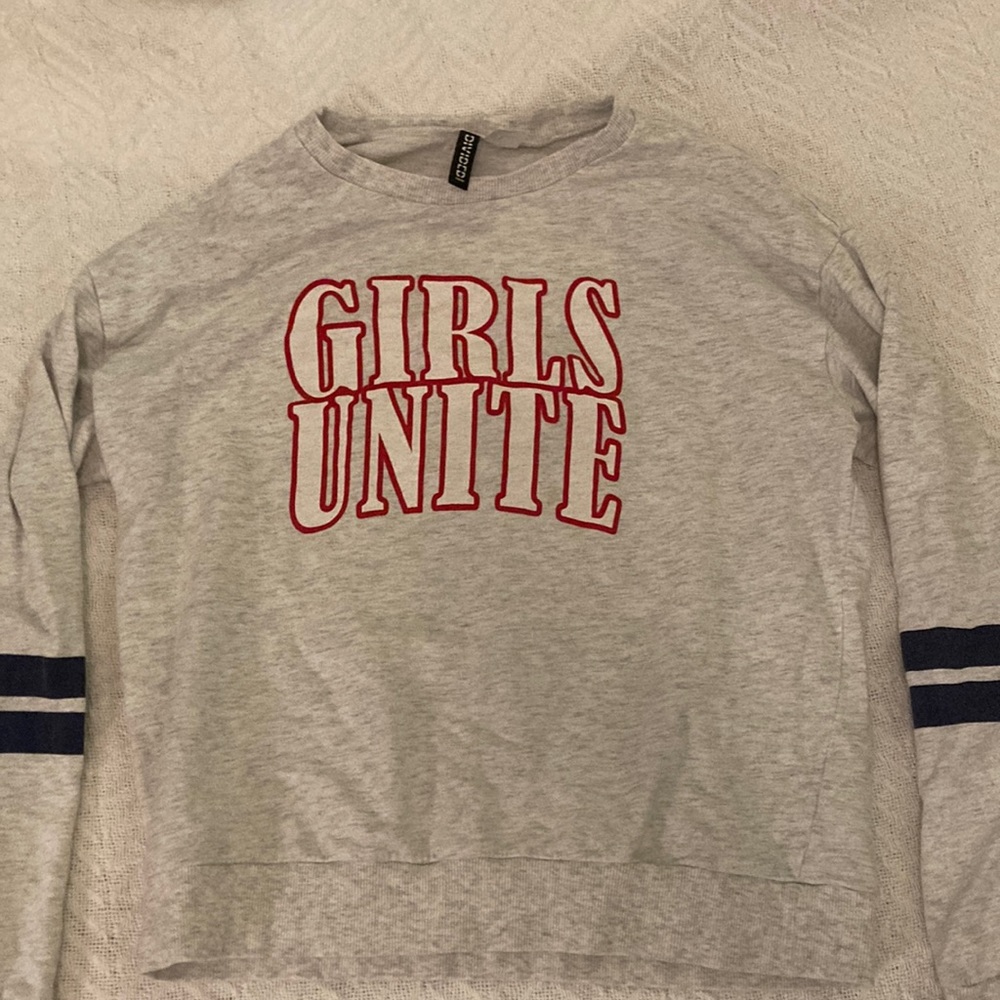 GIRLS UNITE - Girls Grey Crew Neck